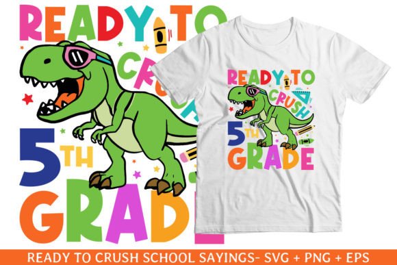 Crushed 5th Grade of School Svg Design