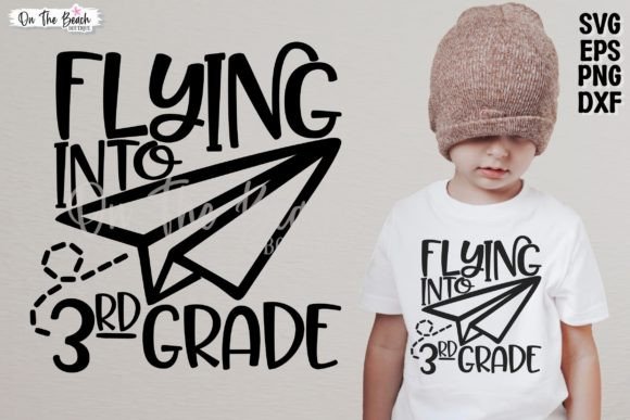 Flying into 3rd Grade SVG Paper Airplane Graphics