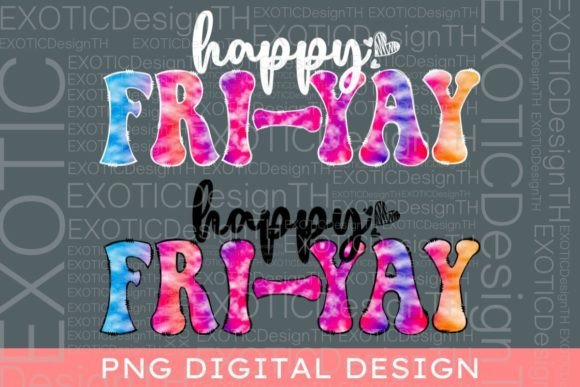 Fri-Yay Tie Dye Funny Groovy Teachers Graphics