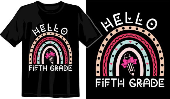 Hello 5th Grade Rainbow Graphics
