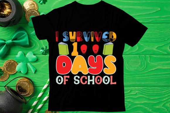 I Survived 100 of SchooI Graphics & T-Shirt Designs