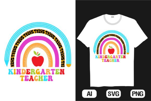 Kindergarten Rainbow T-Shirt Design Graphics