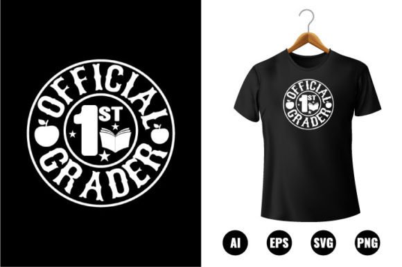 Official 1st Grader T-Shirt Design Graphics