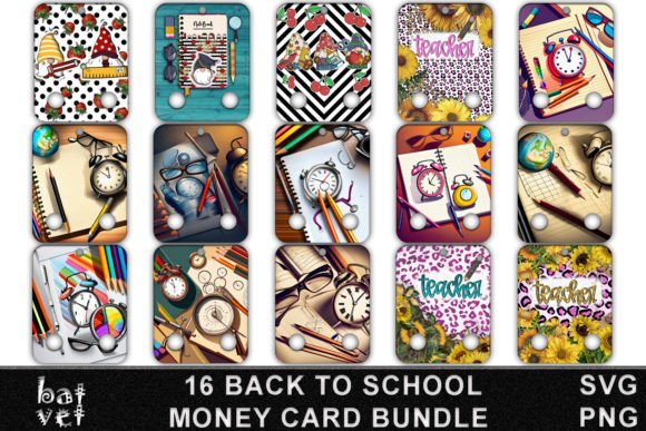 Teacher Money Card Bundle Design SVG